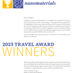 Nanomaterials Travel Award (2023)